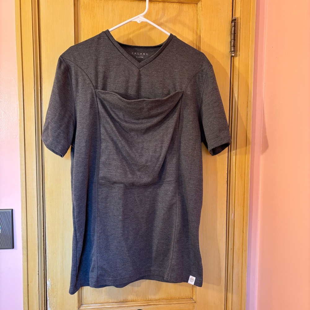 Lalabu Dad Shirt Gray Short Sleeve Size XL Extra Large